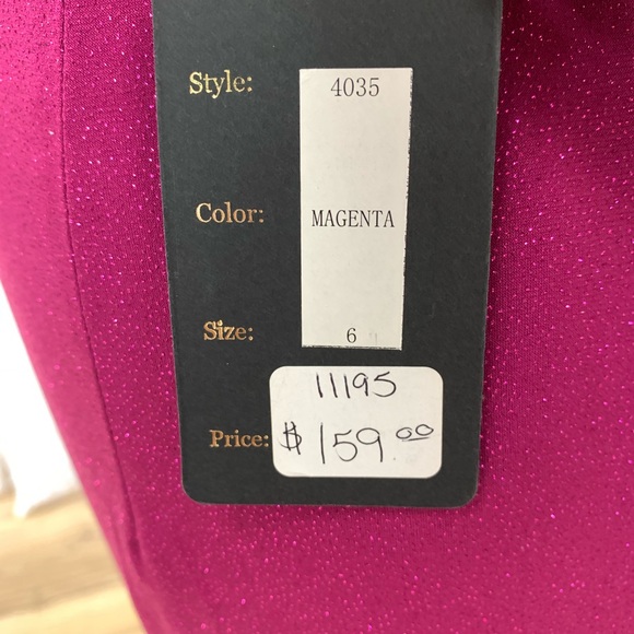 Lucci Lu magenta cocktail dress size 6 - Picture 4 of 4